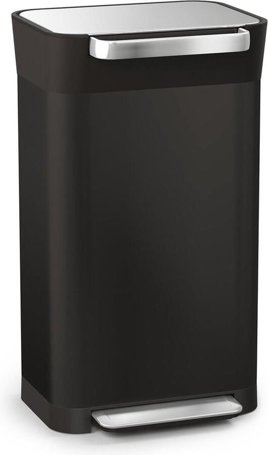 Joseph Titan Prullenbak 30 liter Roestvast Staal Zwart