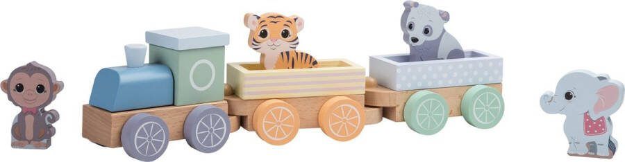 Dobeno Jouéco Treinset The Wildies Family Hout 34 Cm 7-delig