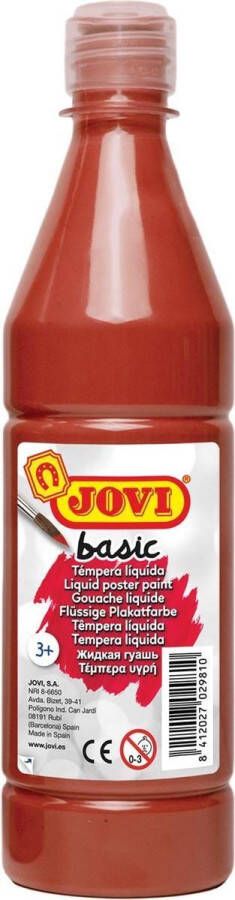 Jovi plakkaatverf fles van 500 ml bruin