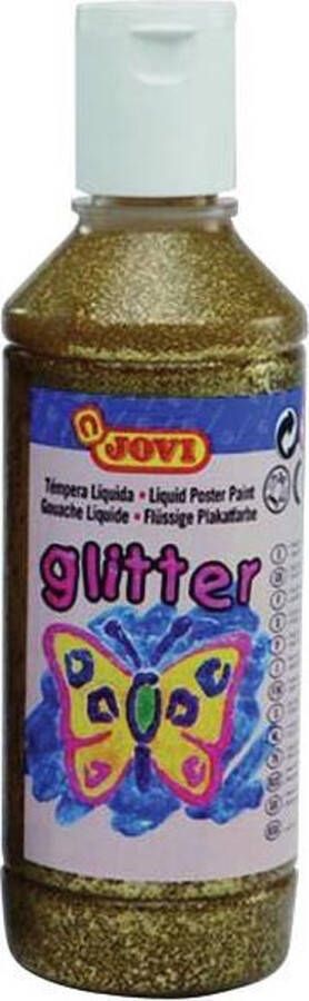 Jovi Plakkaatverf Glitter flacon van 250 ml goud