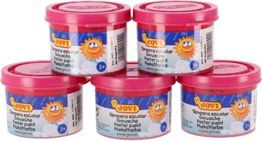 Jovi Plakkaatverf Junior 35 Ml Magenta 5 Stuks