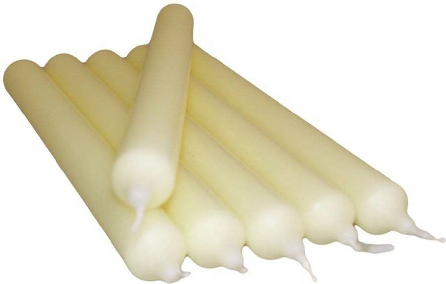 Joy of Balance 6x Ivoor Witte Tafelkaarsen 21cm Dinerkaarsen 8 Branduren Kandelaarkaarsen