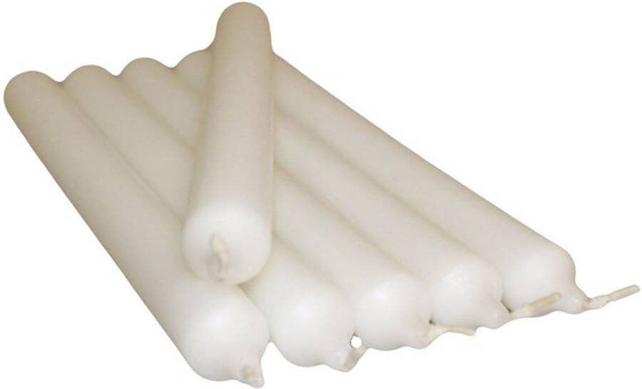 Joy of Balance 6x Witte Tafelkaarsen 21cm Dinerkaarsen 8 Branduren Kandelaarkaarsen