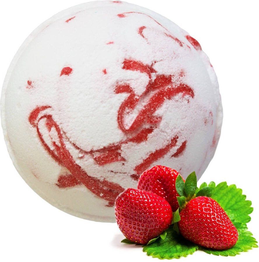 Joy of Balance Bruisbal Aardbei Exotische Paradijs Bad Bomb Met Kokosboter 180 Gram