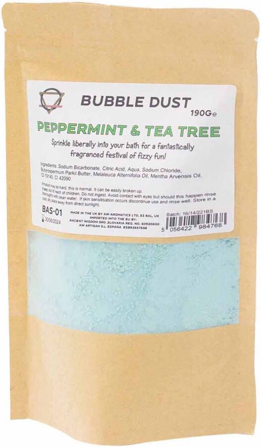 Joy of Balance Bruisbal Badpoeder Pepermunt & Tea Tree 190 gram Bruispoeder