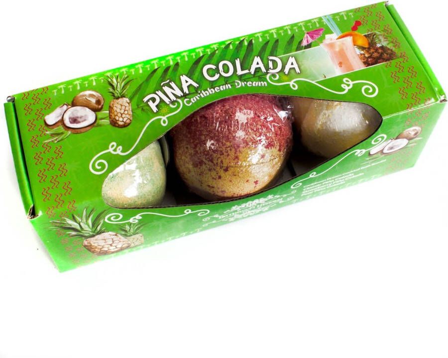 Joy of Balance Cocktail Bruisballen Set Pina Colada 3 stuks 120gr p s Bad Bommen set