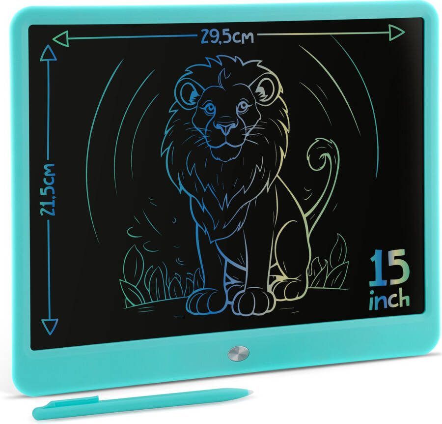 JOYA CREATIVE Digitaal Tekenbord 15 inch Blauw Schrijfbord voor Kinderen LCD Tekentablet Grafische Tablet Kinderen Kindertablet