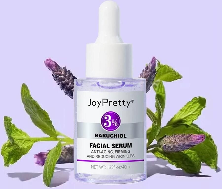 JoyPretty 3% Bakuchiol met Niacinamide en Hyaluronzuur Anti-rimpel Gezichtsserum(40ml)
