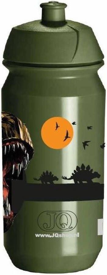 JQ Dino Bidon 500 ml Afsluitbare waterfles met leuke dinosaurus print!