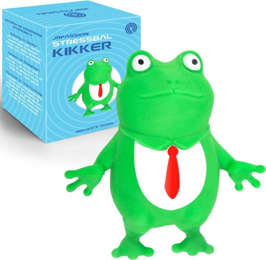 JRpassion Stress Kikker Toy Knijp Stressbal Speelgoed Antistress Kneed Frog Gooien Slaan Grappig Groen 3+ Squishy Squeeze Kantoor Uitrekken Decoratie