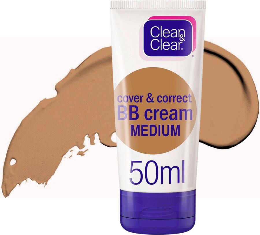 Js Clean&Clear BB Cream Medium Oil Free 50 ml Olie Vrije BB Creme Verstopt de Poriën Niet