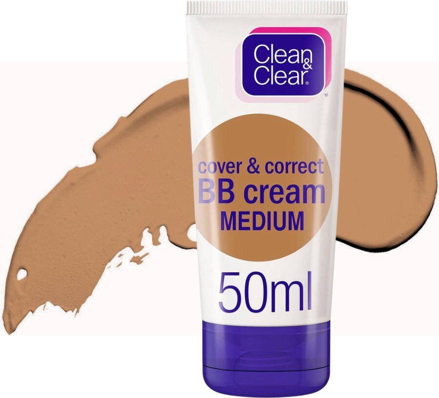 Js Clean & Clear BB Cream Medium Oil Free 50 ml Olie Vrije BB Creme Verstopt de Poriën Niet