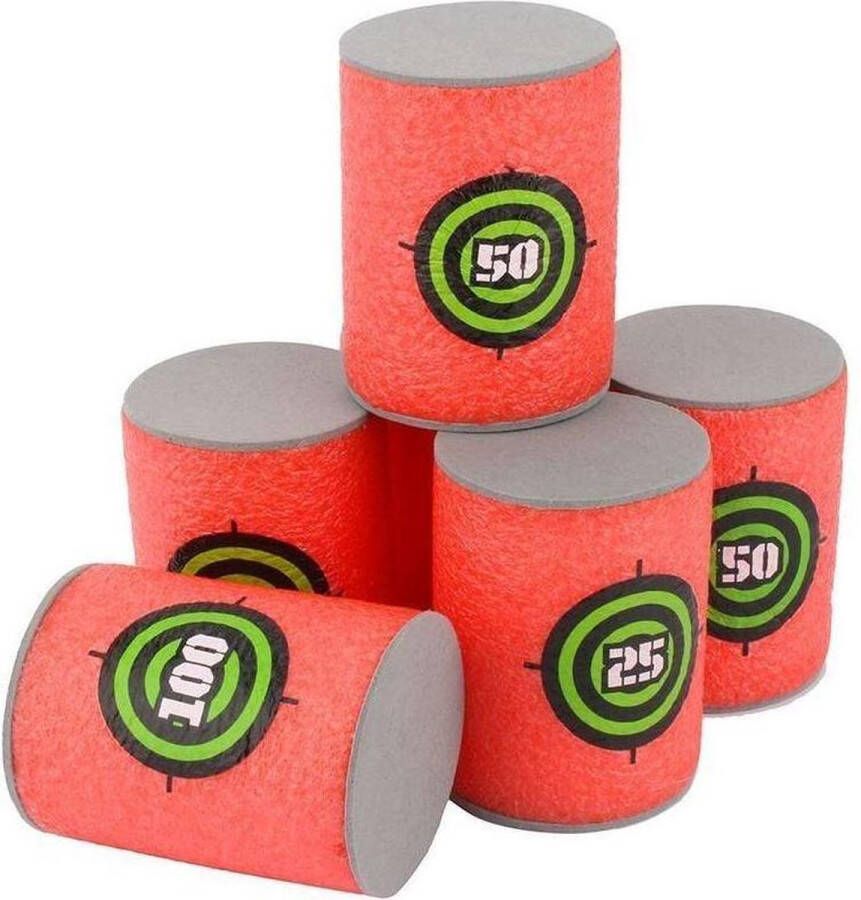 JSE Toys Huismerk 100 Pijlen Darts Kogels Geschikt Voor NERF N-Strike Elite Speelgoedblasters Kleur Blauw rood
