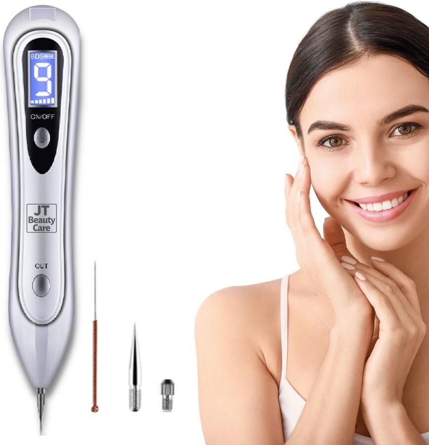 JT Beauty Care Laser Plasma Pen Wit Huidverzorging Gezicht Huid Donkere vlekken Verwijderaar Sproeten Pigmentvlekken Verwijderaar Wratten Verwijderaar Tattoo Verwijderaar Moedervlekken Verwijderaar Schoonheid Huidverjonging