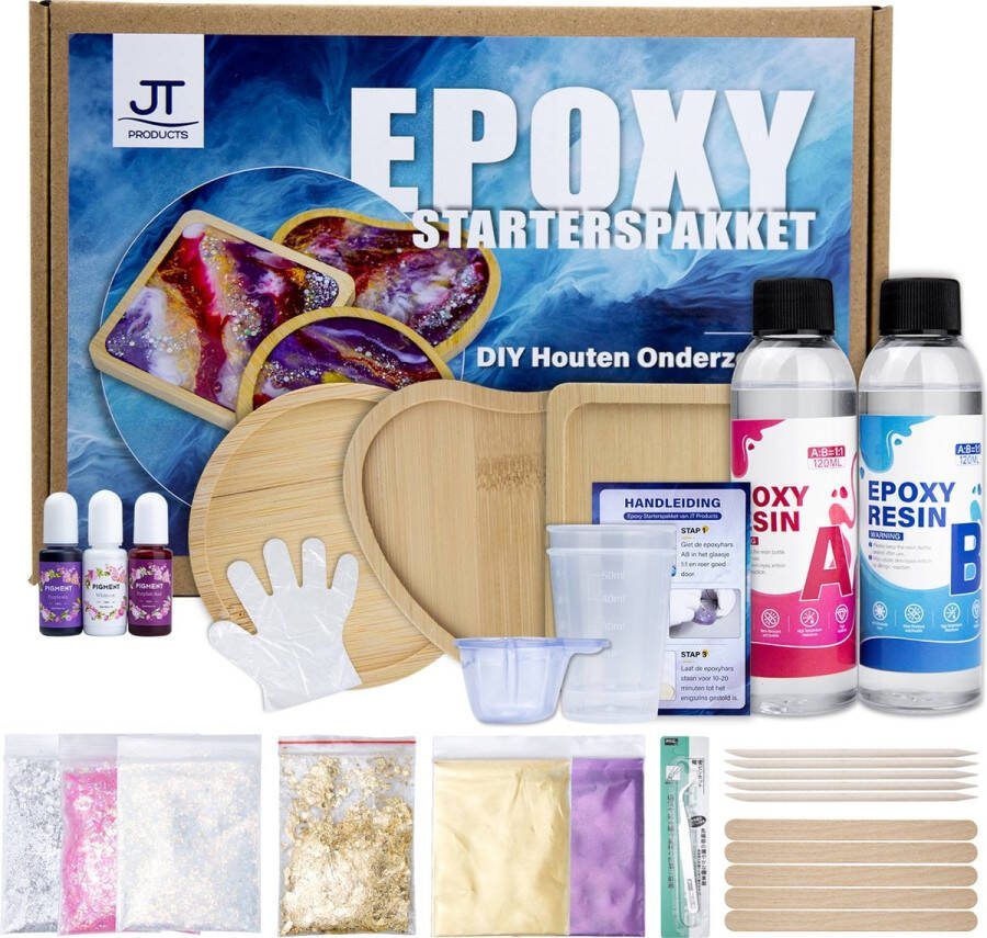 JT Products JT s Epoxy Starterspakket Giethars Epoxy Resin Epoxy Set Resin Starterspakket Epoxy Hars Epoxy Lijm Epoxy Set