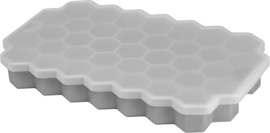 JU&MP Honeycomb IJsblokjesvorm IJsblokjes IJsblokjesvorm met Deksel Grijs