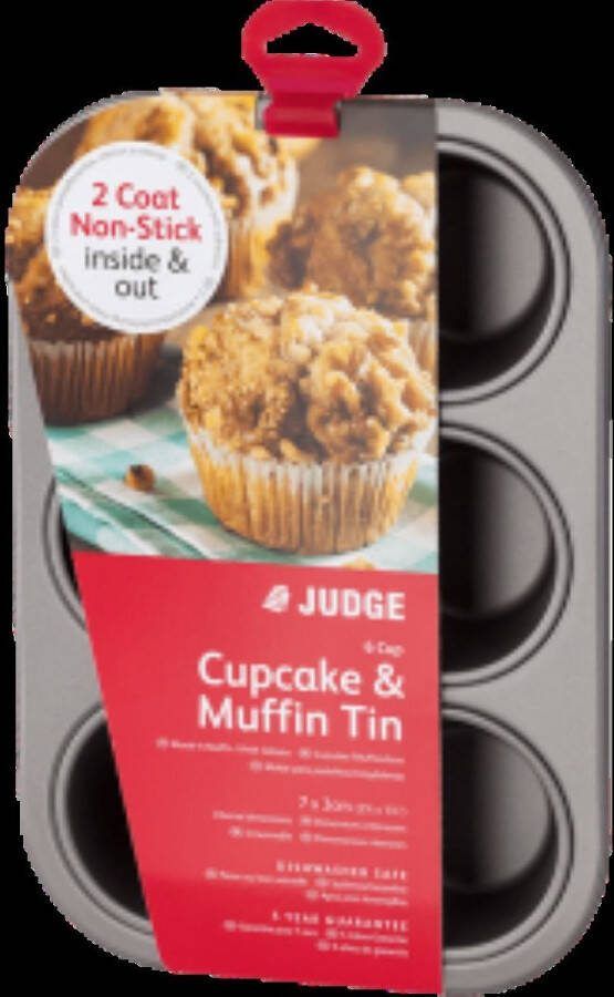 Judge Everyday 12 Cup Cupcake Muffin Bakvorm Staal Grijs