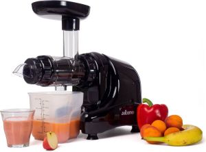 Vita5 JuiceMe DA 1000 Slowjuicer Sapcentrifuge Groente en Fruit Smoothie Maker BPA vrij Shiny Black