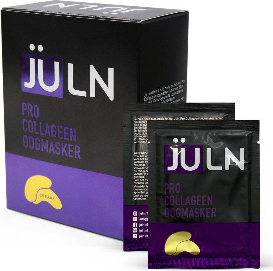 J́úln Juln Pro Collageen oogmasker 20 paar gezichtsmaskers verzorging anti wallen en donkere kringen – eye oog patches pads
