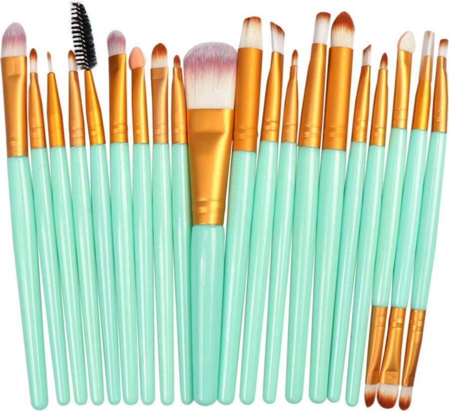 Jumada 's 20-delige Make-Up Kwasten Set Groen Oogschaduw Foundation Poeder Eyeliner Wimper Lip Make Up Borstel Cosmetische Beauty Tool Kit Hot