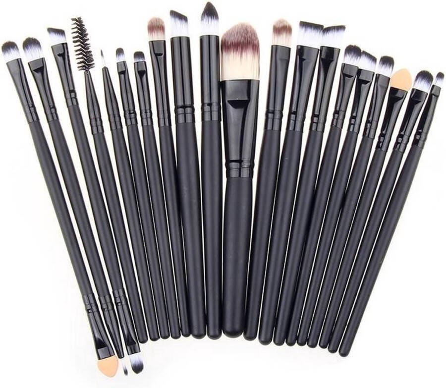Jumada 's 20-delige Make-Up Kwasten Set Zwart Oogschaduw Foundation Poeder Eyeliner Wimper Lip Make Up Borstel Cosmetische Beauty Tool Kit Hot