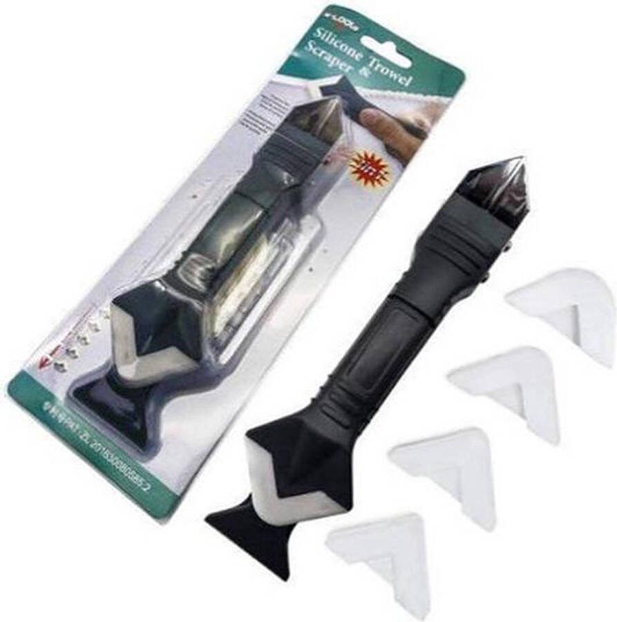 Jumada 's 3-in-1 Kitverwijderaar Set Schrapen Strijken Schuren & Lijm Verwijderen Incl. 5 Mondstukken Perfect voor het Verwijderen & Afwerken van Kit