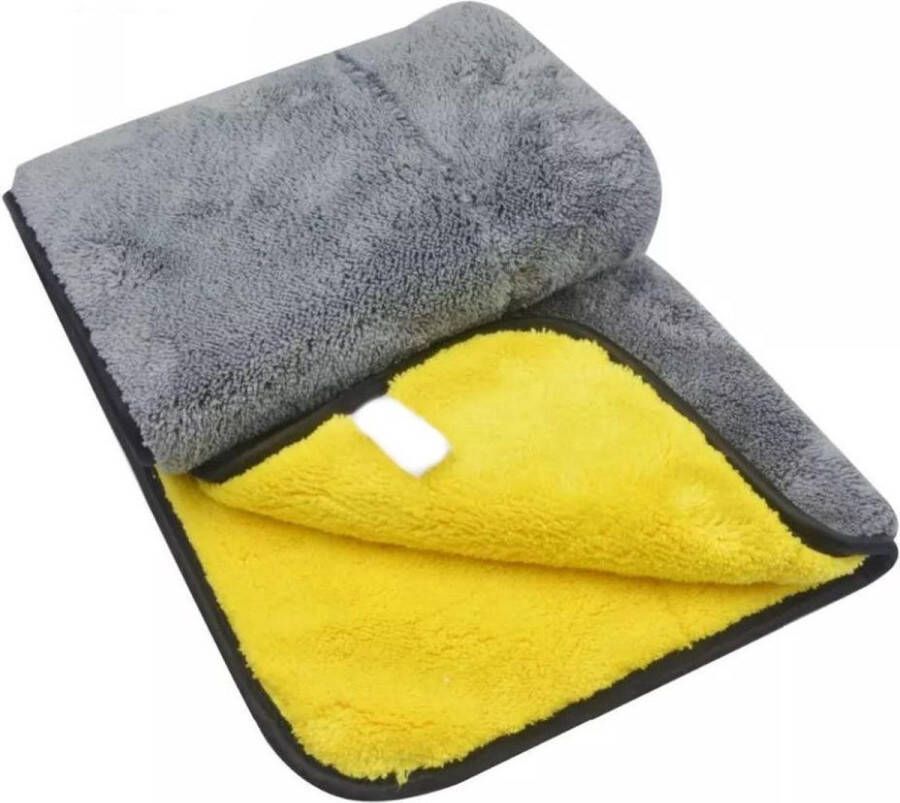 Jumada 's Microvezeldoek Geel Zwart 40 x 40 cm Glanzende auto Wassen Detailing 1 stuk