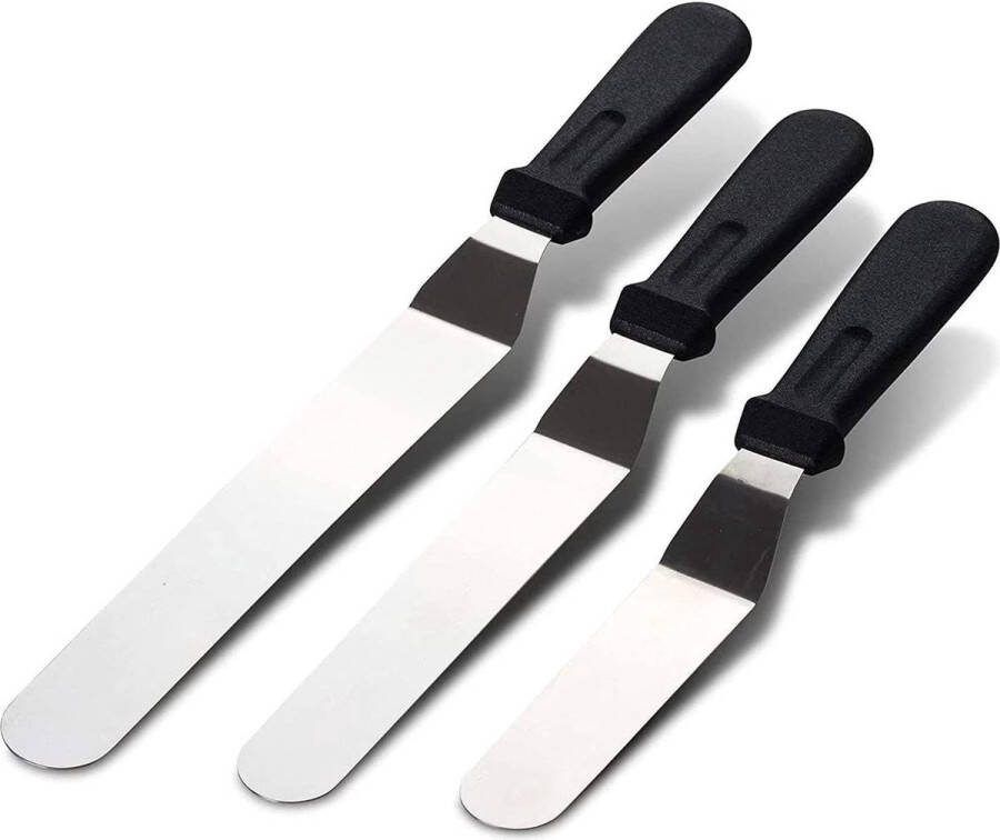 Jumada 's Paletmes Glaceermes Set van 3 Gebogen Spatel