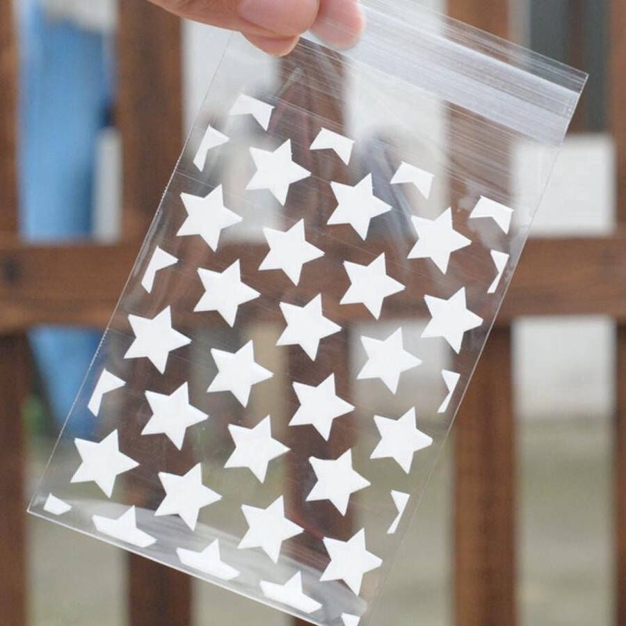 Jumada 's Traktatiezakjes Uitdeelzakjes Snoepzakjes Giftbags 100stuks Goodiebag Transparante zakjes Sterren