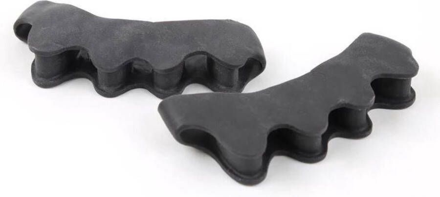 Jumada 's Verbeter je Hallux Valgus met de Teencorrector 2 Stuks Zwart Teenspreiders zwart