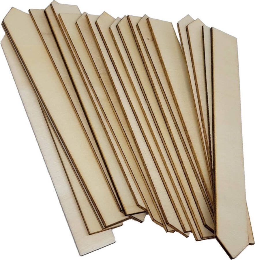 Jumada 's Voordelig houten plantlabel 20 stuks Zonder stift Voor plantkaartjes Labels Stekers Etiketten Bordjes in de tuin