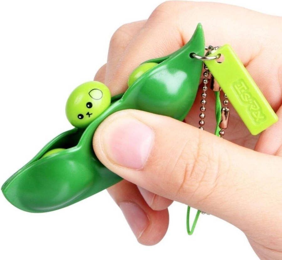 Jumalu Fidget Bean Fidget Squishy Pop It Pea Popper Fidget Boontjes Sleutelhanger Fidget Toy Pop It boontjes Antistress Groen
