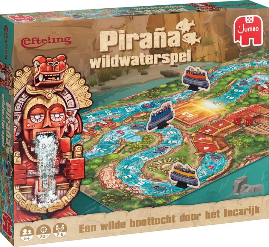 Jumbo Efteling Ganzenbord Piraña Wildwaterspel Bordspel