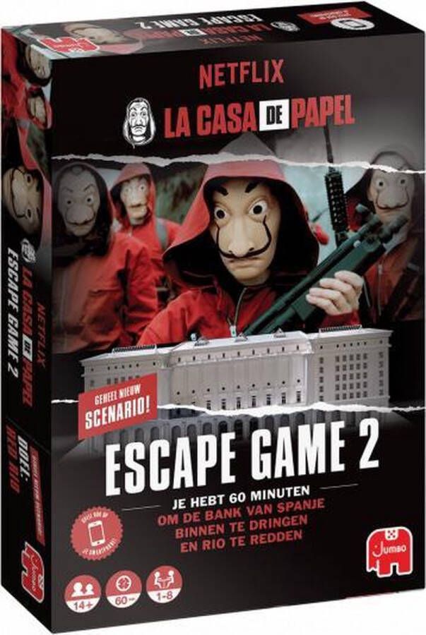 Jumbo Escape Game 2 La Casa de Papel zwart rood 58-delig