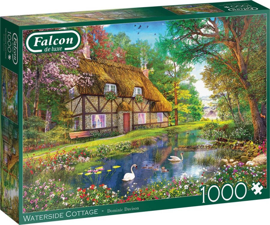 Jumbo Falcon puzzel Waterside Cottage Legpuzzel 1000 stukjes