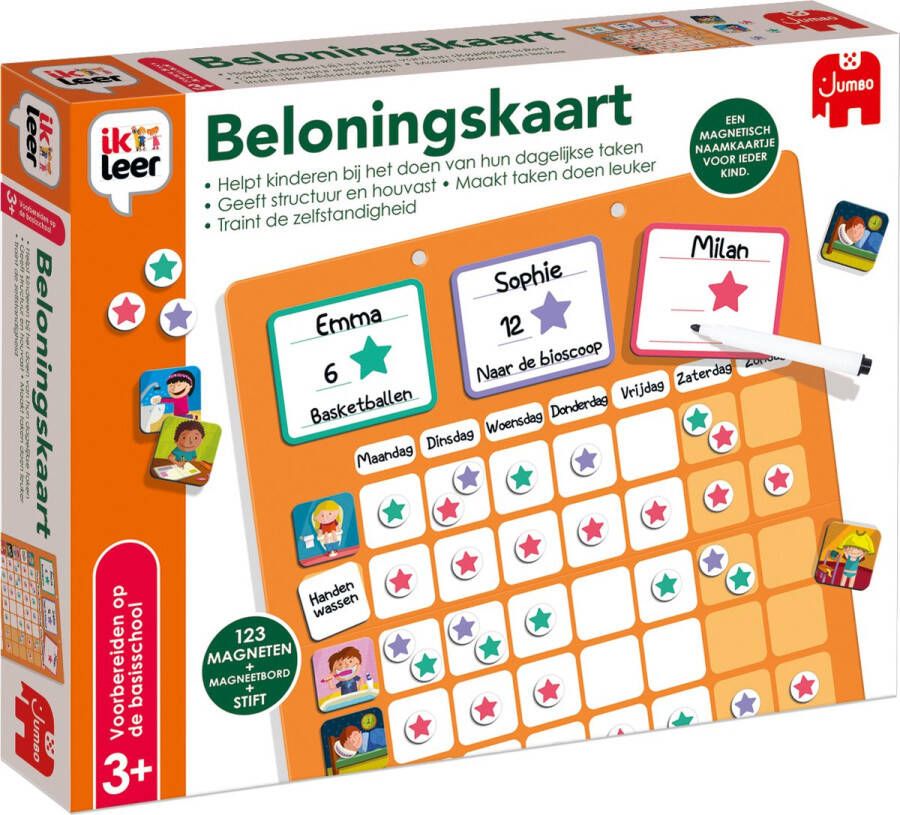 Jumbo leerspel Ik leer Beloningskaart 36 x 26 cm karton 126-delig