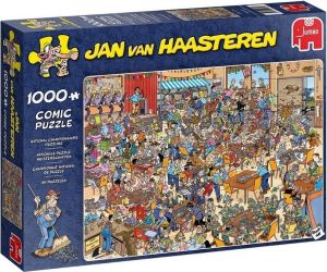 Jumbo Jan Van Haasteren Nk Puzzelen 1000 Stukjes & Krijt Op Tijd! 1500 Stukjes & Eurovisie Songfestival 1000 Stukjes