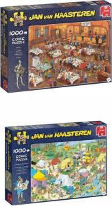 Jumbo Jan Van Haasteren Puzzelbundel 2 Stuks Darts 1000 Stukjes & Kamperen In Het Bos 1000 Stukjes
