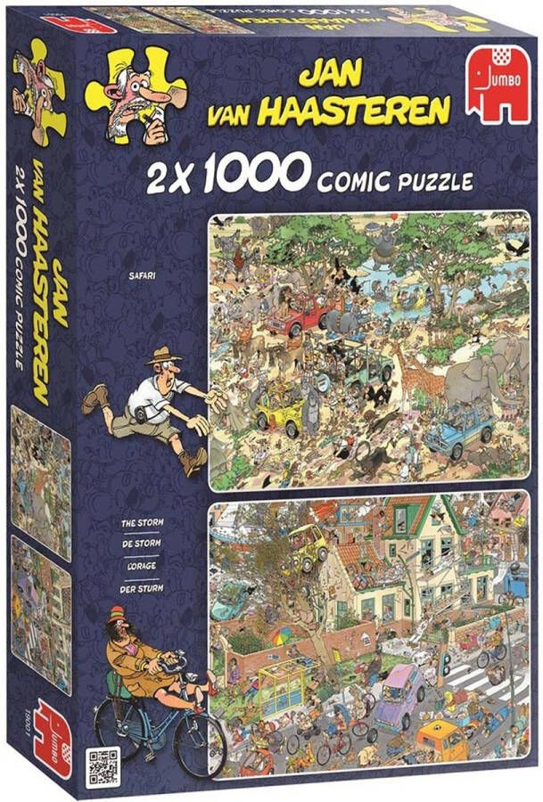 Jumbo Jan van Haasteren Safari & Storm 2-in-1 puzzel 2 x 1000 stukjes