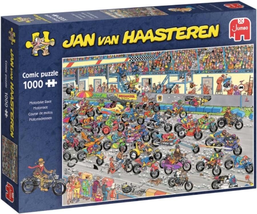 Jumbo Jan van Haasteren Motorcycle Racing 1000 stukjes Puzzel