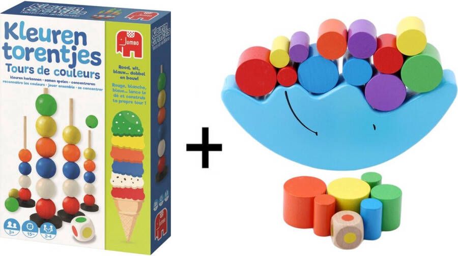 Jumbo Kleurentorentjes met WoodyDoody Houten Blanceer Maan Actie Set Voordeel Pakket