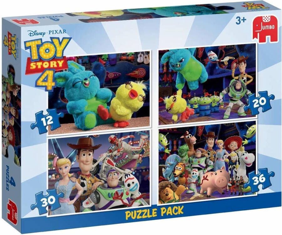 Jumbo Legpuzzel 4-in-1 Toy Story 4 12-20-30-36 Stukjes