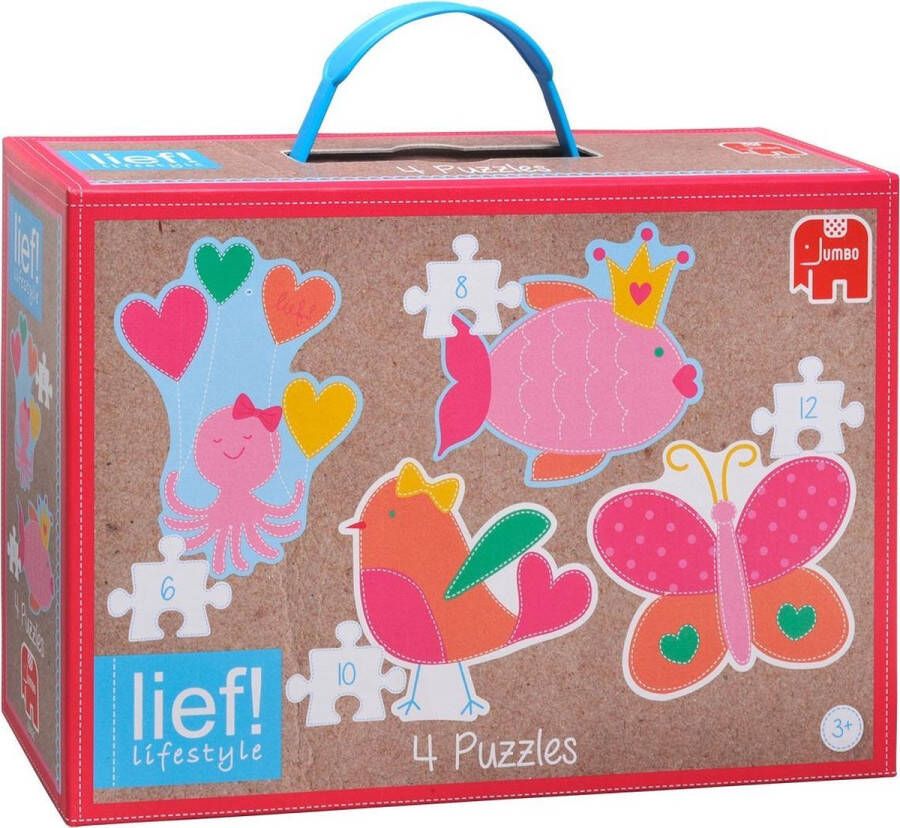 Jumbo Lief! 4in1 Vormenpuzzel