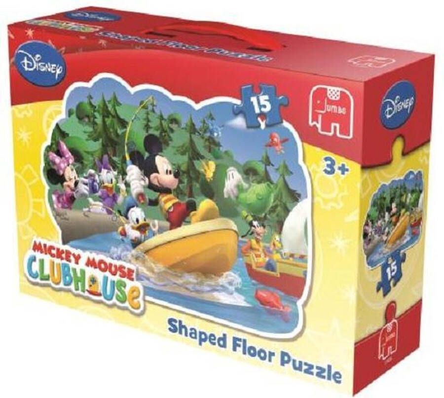 Jumbo Mickey Mouse Gevormde Vloerpuzzel 15 stukjes