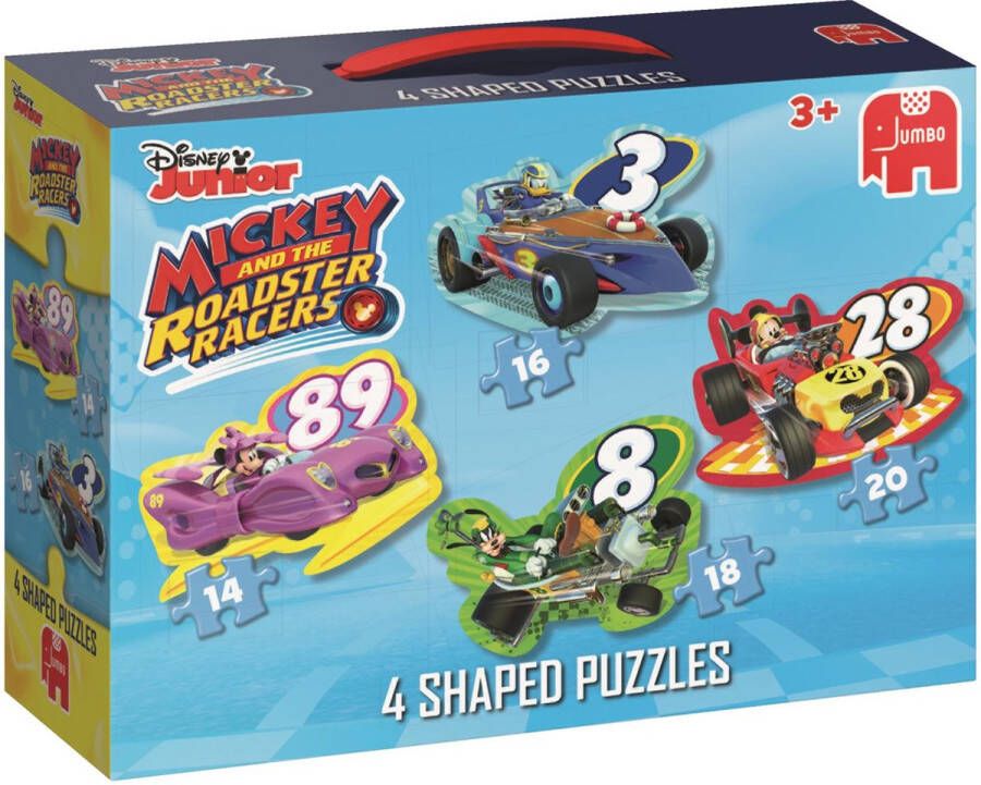 Jumbo puzzel 14-16-18-20 stukjes Mickey RR 4 in1 Shaped