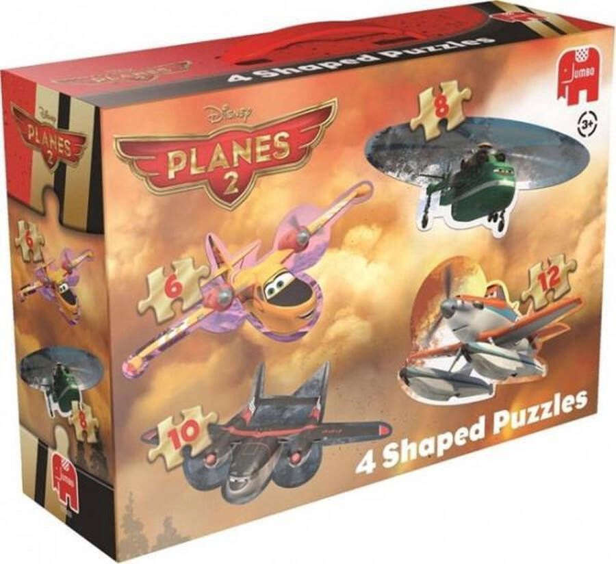 Jumbo Planes 2 4in1 gevormde Puzzel 6 8 10 en 12 stukjes