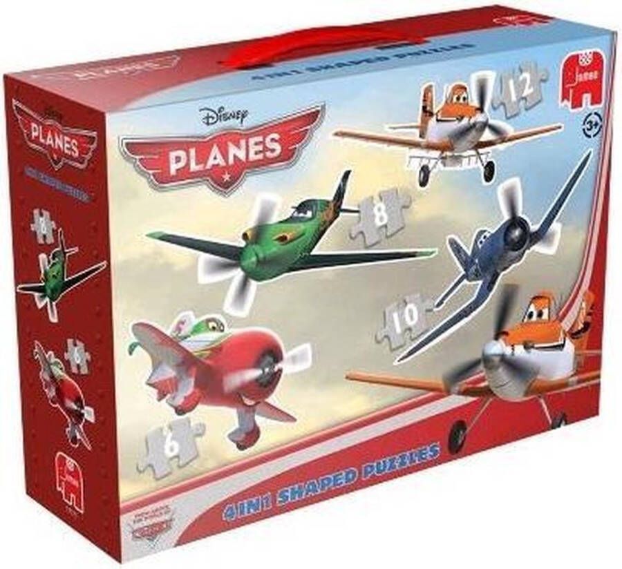 Jumbo Planes 4 in 1 Gevormde Puzzel 6 8 10 en 12 stukjes