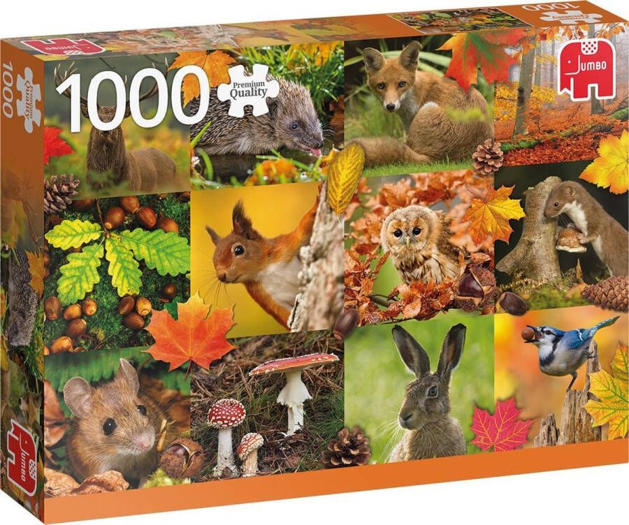 Jumbo Premium Collection Puzzel Autumn Animals Legpuzzel 1000 stukjes