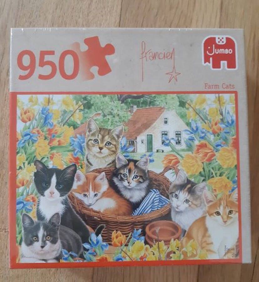 Jumbo Premium Collection Puzzel Farm Cats boerderij poesen 950 stukjes