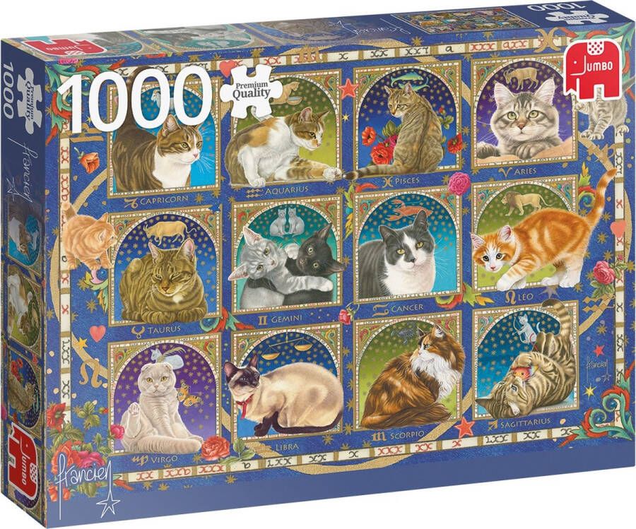 Jumbo Premium Collection Puzzel Francien Cat Horoscope Legpuzzel 1000 stukjes